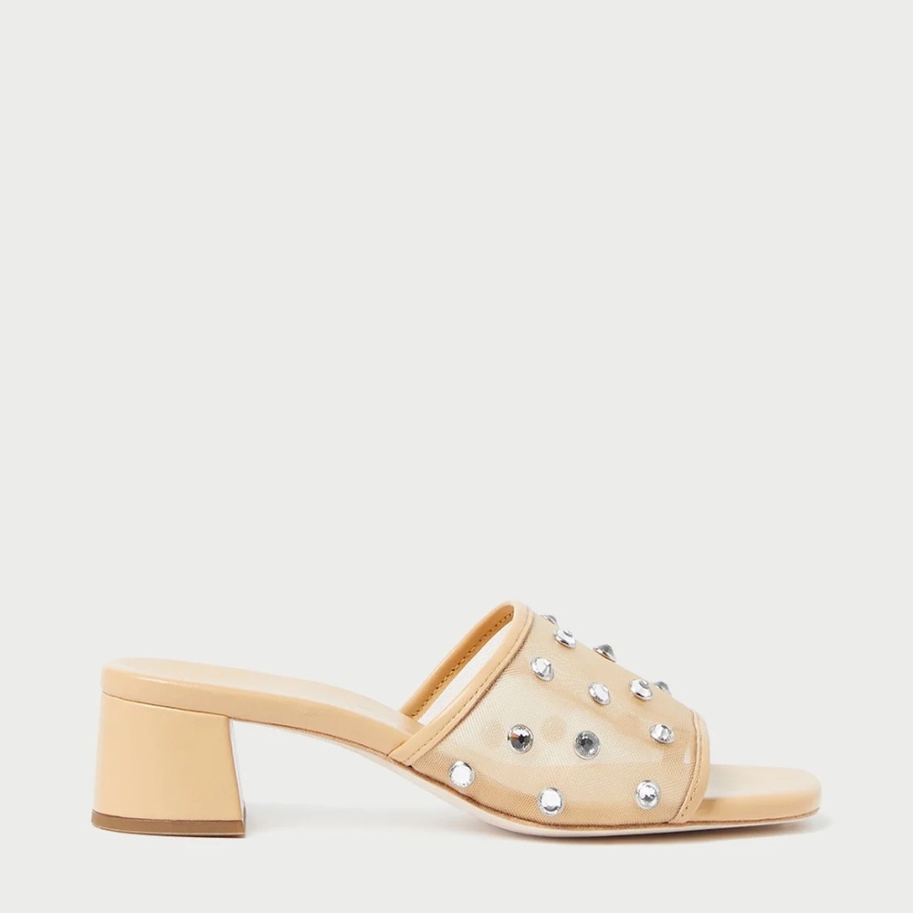 Loeffler Randall Brooke Caramel/Crystal Mesh Mule Brand New in Box. Size 8 1/2 - Picture 3 of 8